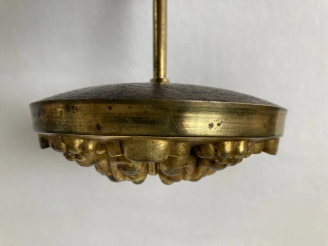 5" Antique Brass Gilt 19th Century Victorian Rosette Curtain Tie Back Hardware 21