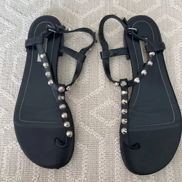 Balenciaga Black Gladiator Sandals Size 38 1/2