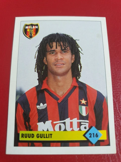 Autocollant Ruud Gullit Milan #190 - Calcio 93 Euroflash - Non Collé - Parfait état