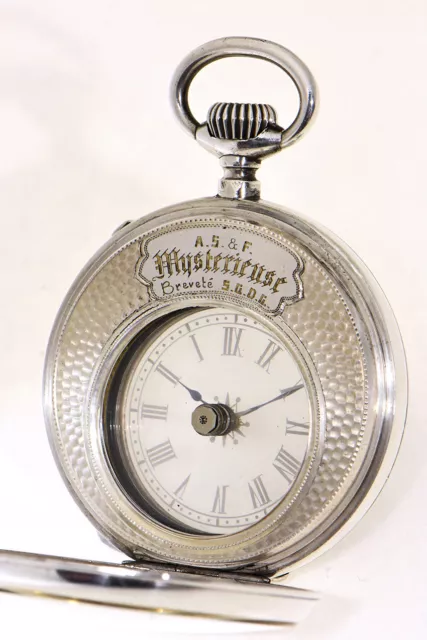 "Montre Mystérieuse" A. S. & F. - Armand Schwob & Frère seltene Taschenuhr 3