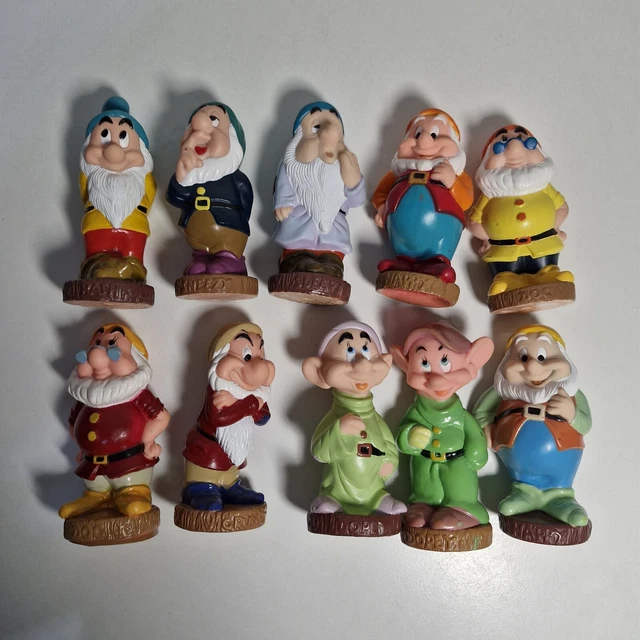 VINTAGE DISNEY SNOW White and the Seven Dwarfs Bath Toy Figures £25.00 ...