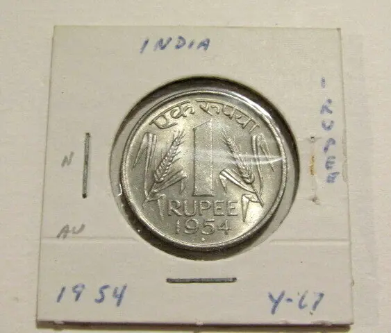 India 1954 1 Rupee Au Coin