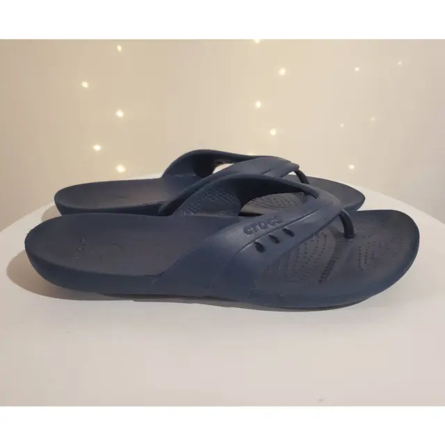 Crocs Kadee Flip Flop Thong Comfort Slip On Rubber Sandals Womens Size 8 Blue