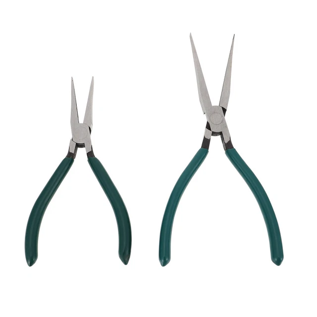 2 Pcs Flachzange Kettenwirkzange Kettenwirkwerkzeug Zusätzliche Spitzzange Green