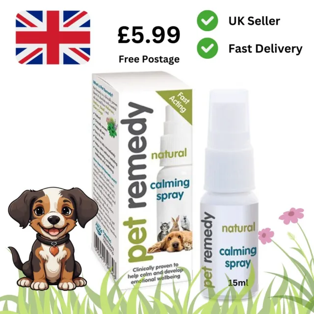 15ml Pet Remedy Natural Mini Calming Spray Dog Cat Pets Anxiety Stress Relief