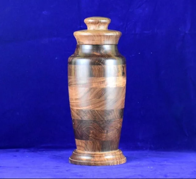 Urna de palisandro para cenizas Urna de cremación de madera Caja de urna de...