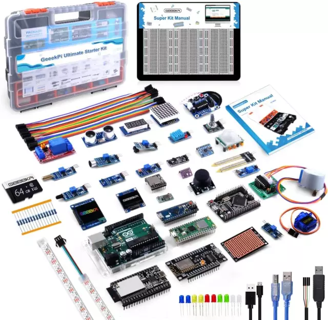 Ultimate Starter Kit, Compatibile Con Arduino UNO, Arduino Mega 2560, ESP32-WROV