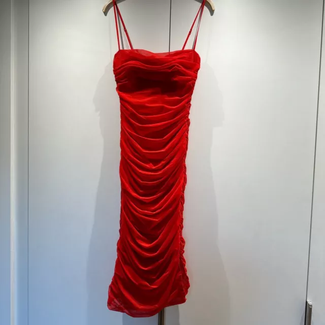 Wine ruched draped chiffon hot sale dress