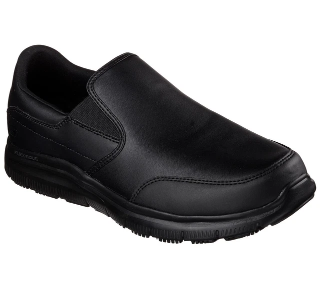 Skechers FLEX ADVANTAGE SR-BRONWOOD Mens Black 77071/BLK Relaxed Fit Shoes