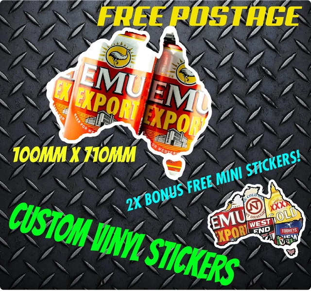AUSTRALIA MAP EMU Export Custom Vinyl Stickers FAST POSTAGE EUR 6