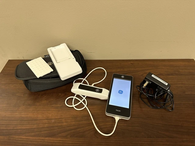 GE Vscan Extend Ultrasound W/ Double Sided Probe, Extra Battery, And Charger