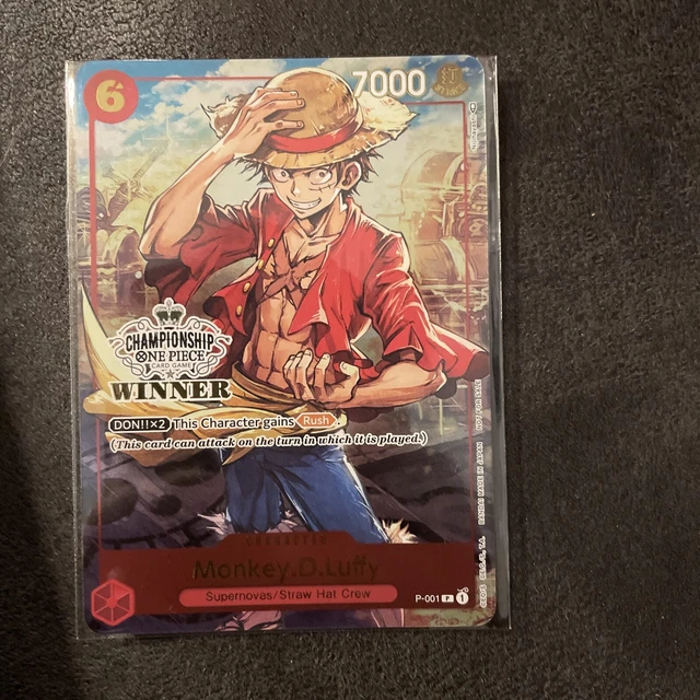 MONKEY D. LUFFY Winner Championship One Piece Card Game MINT ENG EUR