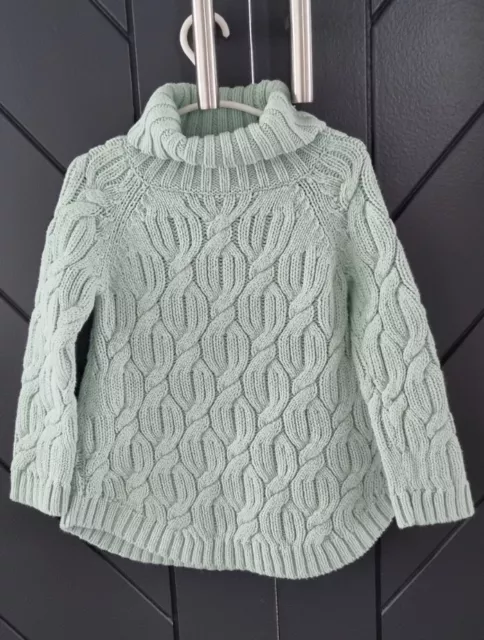 Cynthia Rowley toddler girl sweater / tunic 2T green (mint) warm and soft