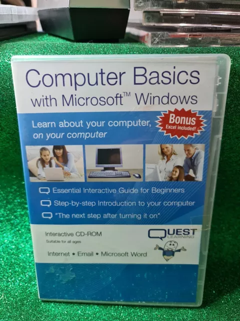 Computer Basics with Microsoft Windows🕹️ PC CD ROM🕹 FREE POST