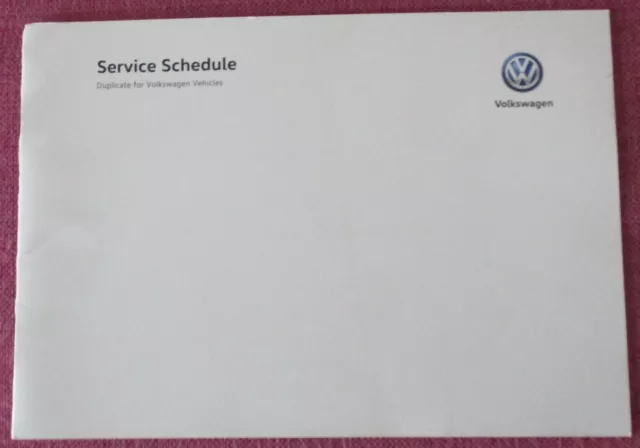 Vw / Volkswagen Service Record Book Beetle Sv Tiguan Golf. Not Handbook Manual