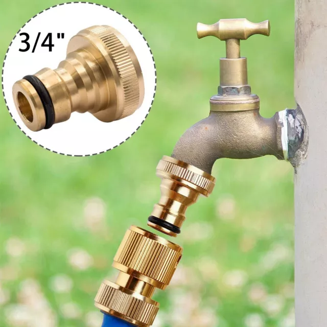 Robuster Messing 3/4 Zoll Wasserhahn Stecker für Universal Garten Wasserschlauc