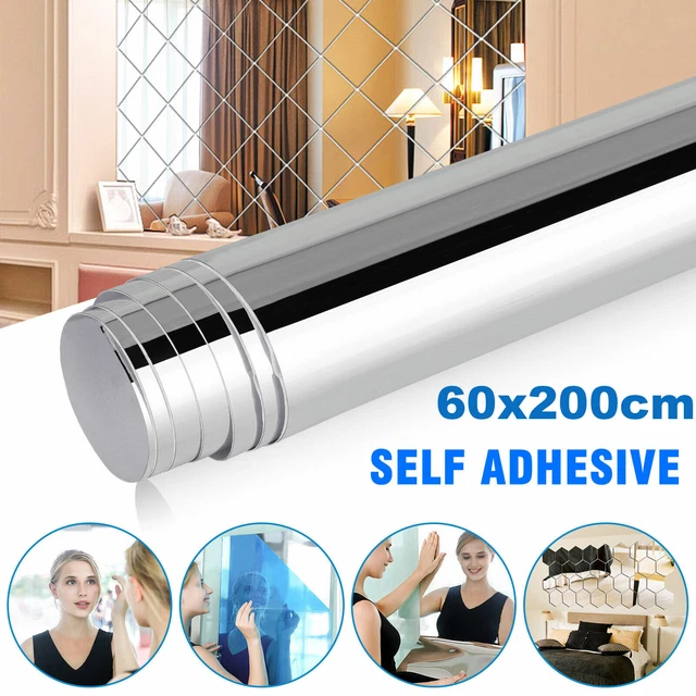 2M Non Glass Mirror Flexible Mirror Sheets Self-Adhesive Plastic Mirror Tiles