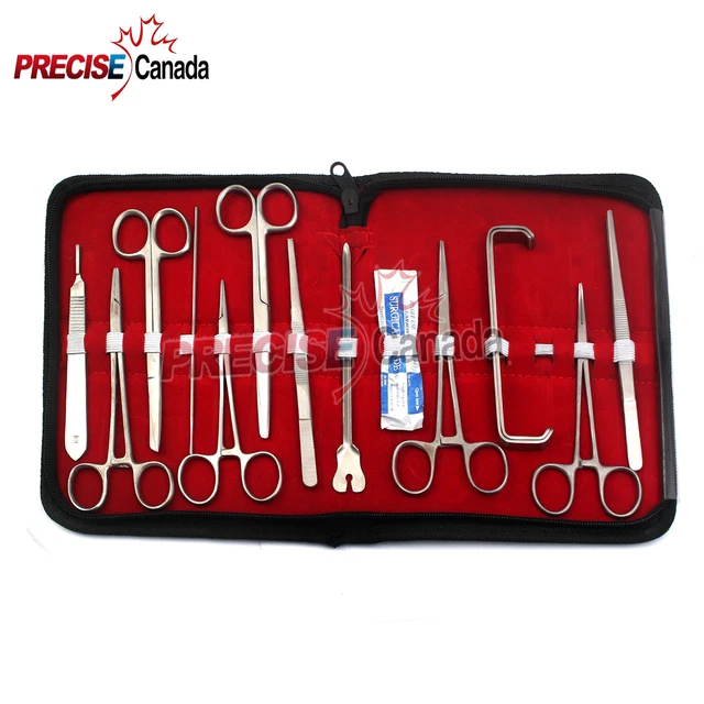PROF. 15 PCS Medical Dissecting Surgical Instruments SET Basic Surgical ...