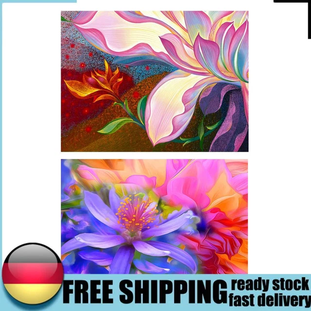 Kits de pintura al óleo de flores por números hágalo usted mismo lona arte de pared imagen artesanal decoración del hogar D