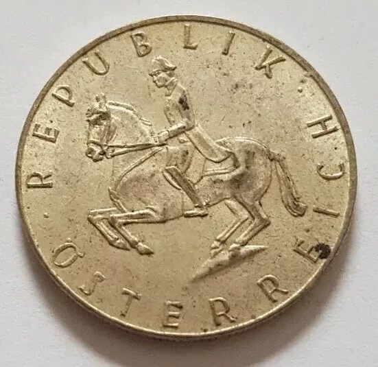 1962 Austria Republik Osterreich 0.640 Silver 5 Schilling coin