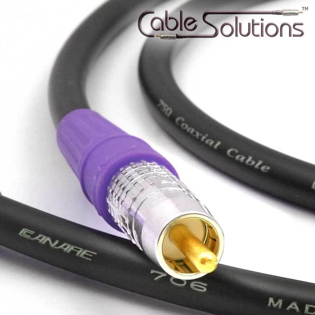 Canare LV-77S Pro Coaxial Digital Audio Interconnect Cable 0.5m RCA SPDIF