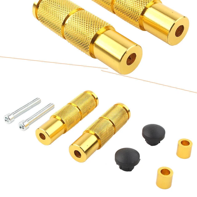 For Motorcycle  Pegs Footpegs Rear Set Pedals Racing Universal Yellow US