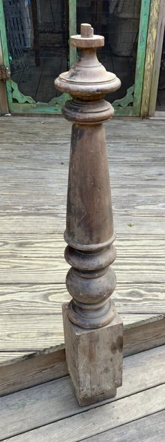 1800's Victorian Walnut Stair Newell Post