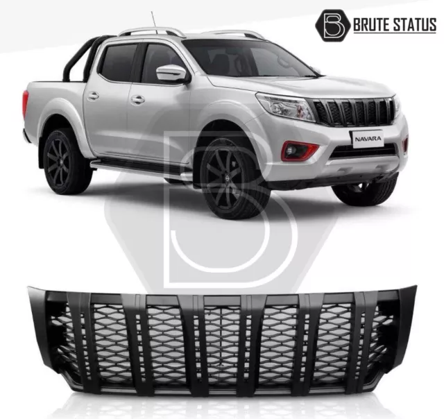 Front Grille with LED for Nissan Navara NP300 2015-2019 DRL Black Grill