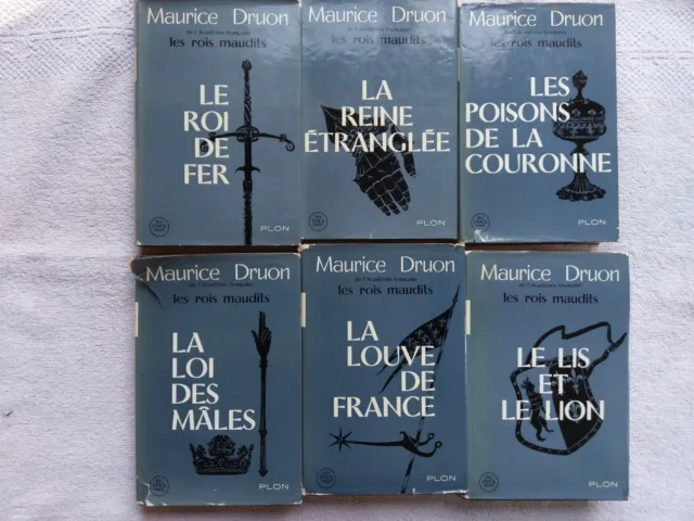 Maurice DRUON      LES ROIS MAUDITS en 6 volumes     PLON