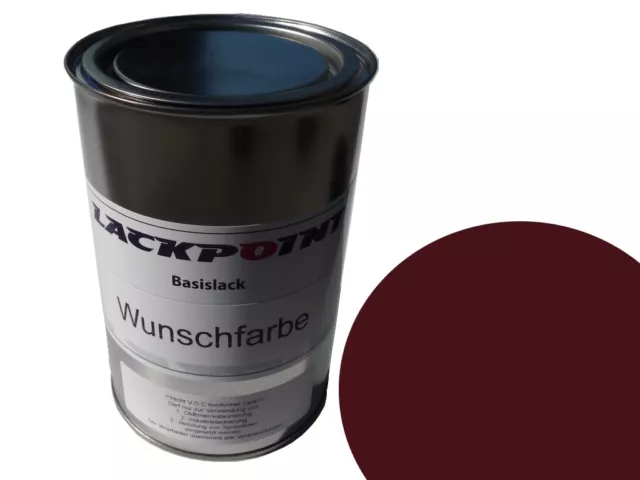 1 Litre Prêt à Être Pulvérisé Basislack Ral 3005 Rouge Bordeaux Vernis Lackpoin