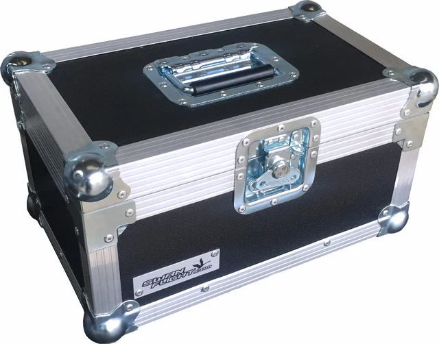 7" Single 200 Swan Flight Case Record Box (Black Rigid PVC)