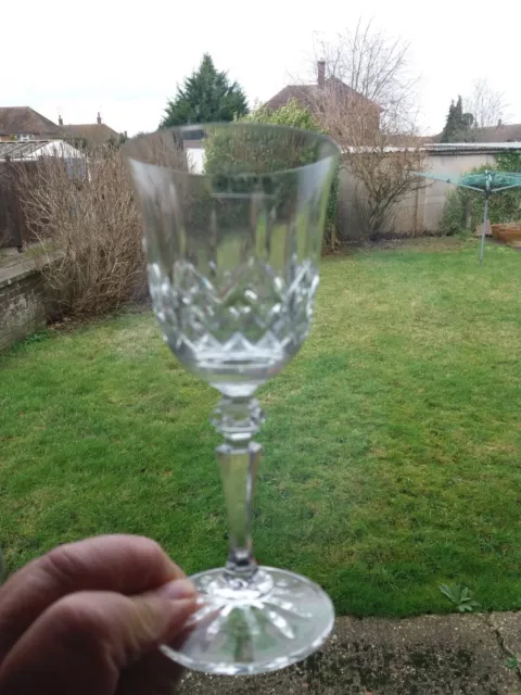 PAIR of GALWAY CRYSTAL 'LONGFORD' WINE GLASSES 17cm 2