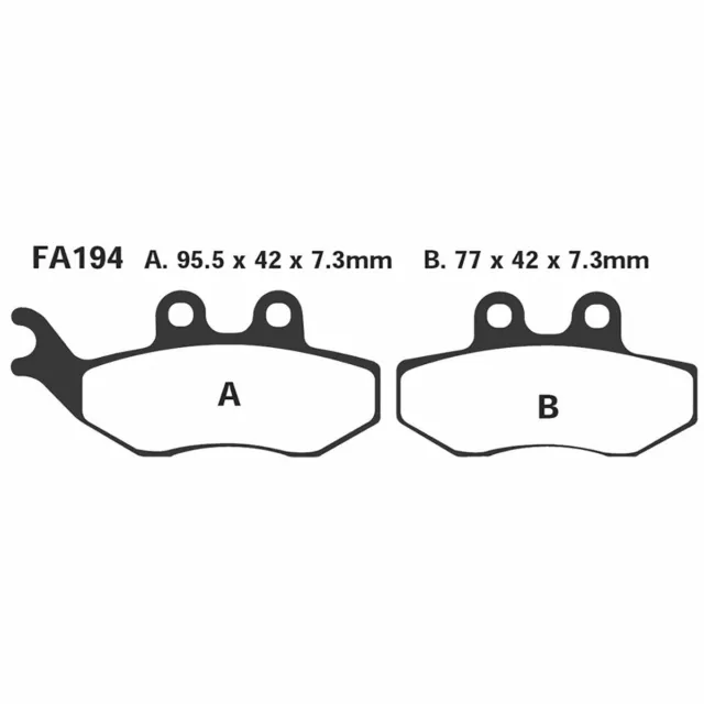 Bremsbeläge Paar EBC FA194 MH 125 Duna Enduro 2013-2014