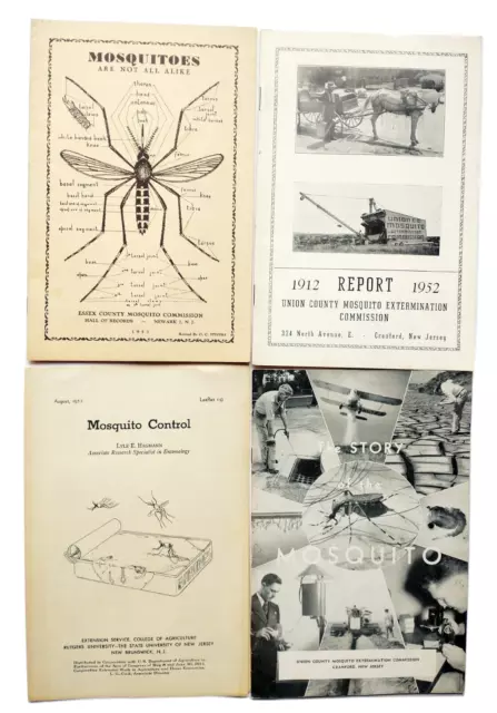 Mosquito Control Lot Malaria In New Jersey 1946 1952 1953 Essex and Union County