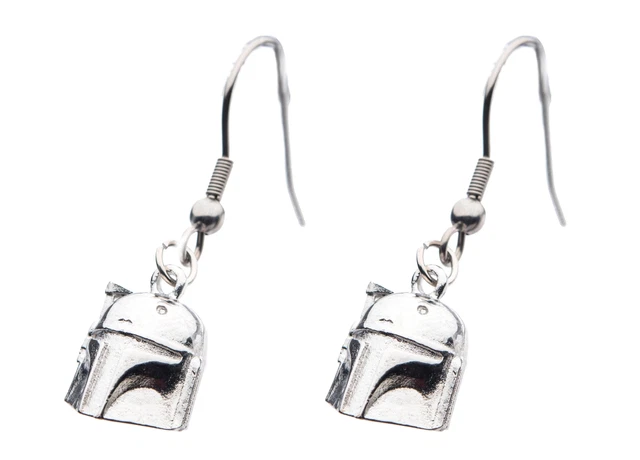 Star Wars Boba Fett 3D Helmet Dangle Earrings by SalesOne Studios