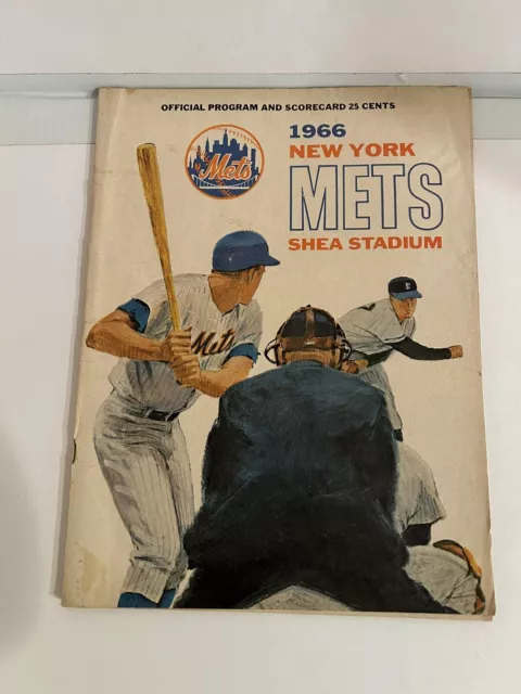 1966 New York Mets Vs Giants Official Program Baseball & Scorecard Shea # 6359