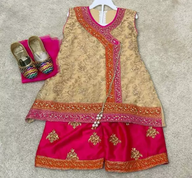 4 years Pakistani shalwar kameez, Girls Salwar Kameez, Toddlers EID Gharara