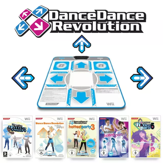 Nintendo Wii Dance Dance Revolution Tanzmatte & passende Auswahl an Spielen