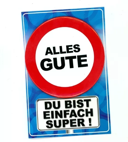 GLÜCKWUNSCHKARTE GEBURTSTAG KARTE + Button Spruch Geburtstag Jubiläum