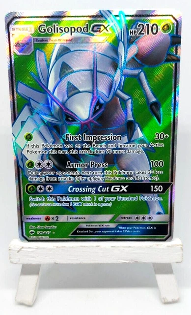 Golisopod GX - SM Burning Shadows 129/147 - Full Art seltene Pokémon-Karte - Neuwertig/M
