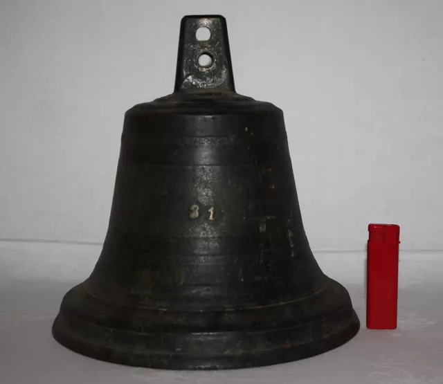 Alte große sakrale Bronze Glocke Geläut Antik Kirchenglocke 6,8 kg Schiffsglocke