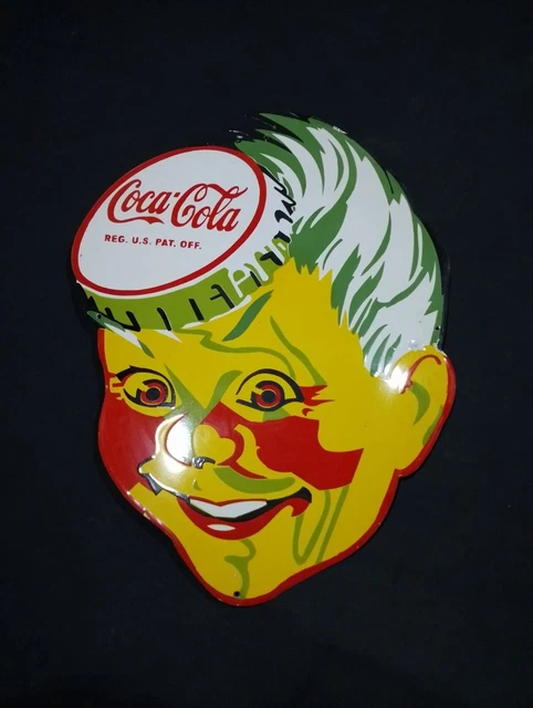 Porcelain Coca Cola Logo Enamel Metal Sign Size 36" x 28" Inches