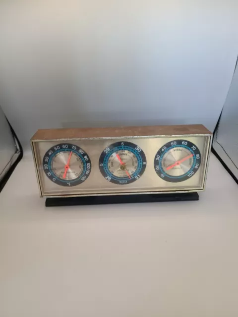 Vintage Springfield Instrument Co. Thermometer Barometer & Humidity Meter USA tf