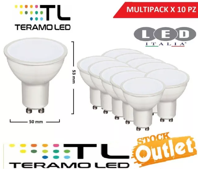 Lampadina Led Gu10  7W 10W 11W Stock 10 Pezzi Luce Calda Naturale Fredda