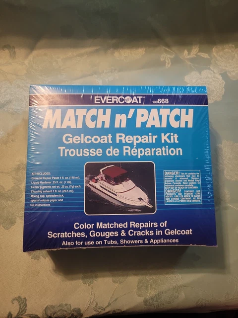 Evercoat 100668 Marine Match N' Patch Gelcoat Repair Kit, Part 100668 NEW