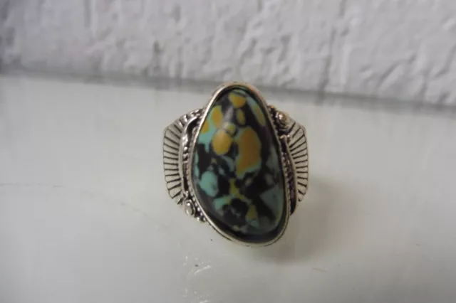 Schöner, alter  Ring ,  925 Silber mit schönem Stein , Indianer - Schmuck