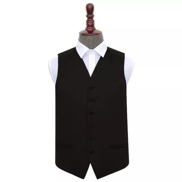 Mens Boys Waistcoat Plain Satin Formal Casual Wedding Tuxedo Vest by DQT