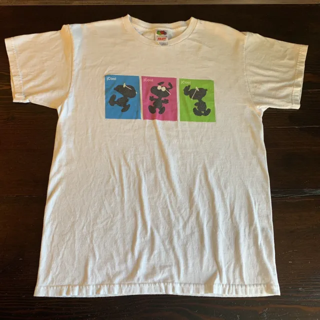 Peanuts Snoopy Joe Cool J Cool Colored Squares VTG Y2K Men’s T Shirt Size Medium