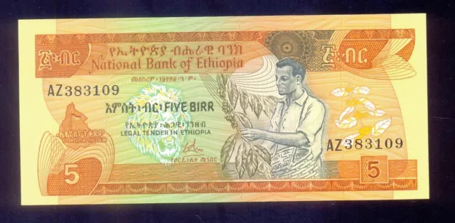 Ethiopia 5 Birr  ND(1976)  P31a   UNC