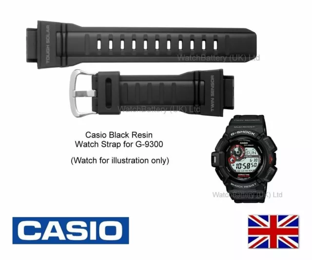 Cinturino Orologio Originale Casio per G-9300, G9300, G 9300 Mudman G-Shock - Nero